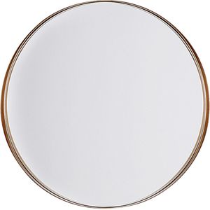 Hangende spiegel koperkleurig 40 cm rond decoratief accent stuk