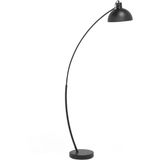 Staande lamp zwart kleur metaal 155 cm verstelbaar lampenkap industrieel ontwerp