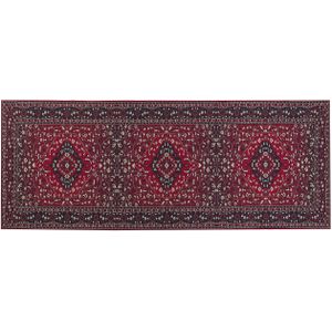 VADKADAM - Laagpolig Vloerkleed - Rood - 80 X 200 cm - Polyester