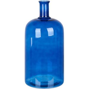 Beliani KORMA - Bloemenvaas - Blauw - Glas