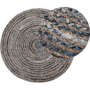 MASLAK - Laagpolig vloerkleed - Grijs - 120 cm - Jute