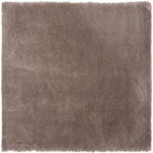 EVREN - Shaggy vloerkleed - Bruin - 200 x 200 cm - Polyester