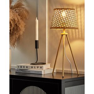 Boho tafellamp bureaulamp nachtlamp naturel rotan woonkamer slaapkamer Boetica