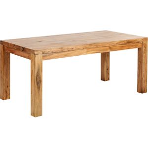 Eettafel lichthout solide acacia hout 180 x 90 cm traditioneel rustieke moderne stijl