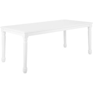 Eettafel wit rubberhout 180 x 90 cm rechthoekig vintage