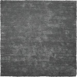 DEMRE - Shaggy vloerkleed - Donkergrijs - 200 x 200 cm - Polyester