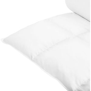 Dekbed wit Japara katoen eendendons 155 x 200 cm extra warm doorgestikt raster geruisloos luchtdoorlatend licht winter slaapkamer