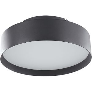 Plafondlamp Zwart Staal Acryl Ingebouwde LED-lampjes Ronde Vorm Decoratieve Moderne Verlichting