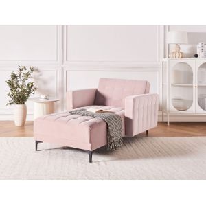 Chaise Longue - Roze - Fluweel - Modern Design