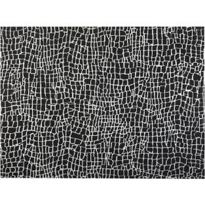 PUNGE - Vloerkleed - Zwart/Wit - 300 x 400 cm - Polyester