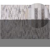 AHILLI - Laagpolig vloerkleed - Grijs - 160 x 230 cm - Koeienhuid leer