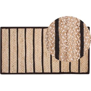 KARADONA - Laagpolig vloerkleed - Beige - 80 x 150 cm - Jute