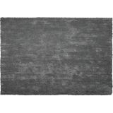 Vloerkleed donkergrijs polyester 140 x 200 cm
