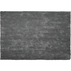 Vloerkleed donkergrijs polyester 140 x 200 cm