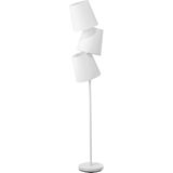 Staande lamp wit metaal 164 cm tripel polyester klassieke lampenkap modern ontwerp