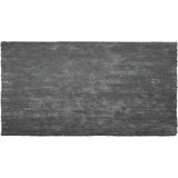 Vloerkleed donkergrijs polyester 80 x 150 cm