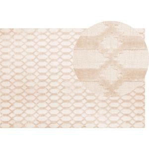 CIZRE - Laagpolig vloerkleed - Beige - 140 x 200 cm - Viscose