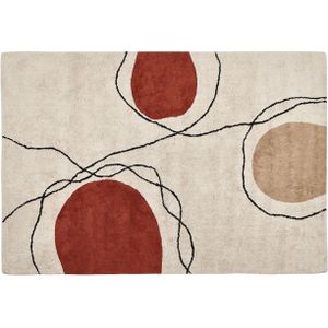 BOLAT - Laagpolig vloerkleed - Beige - 140 x 200 cm - Katoen