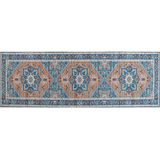 RITAPURAM - Laagpolig vloerkleed - Blauw - 70 x 200 cm - Polyester