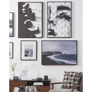 Beliani ERRANO - Canvas - Grijs - Kunststof