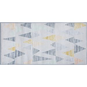 YAYLA - Laagpolig vloerkleed - Grijs - 80 x 150 cm - Polyester