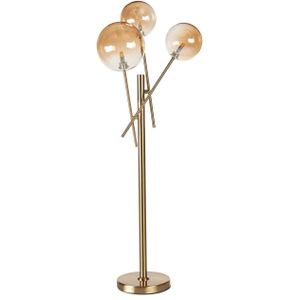 Leeslamp bureaulamp tafellamp metaal glas 3 lampenkappen modern glamour ontwerp woonkamer verlichting