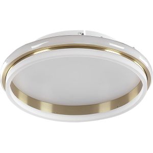 LED plafondlamp goud metaal 42 cm acryl opaal ringschaduw LED warm wit licht Inbouwverlichting