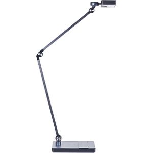 Bureau LED-lamp Metaal Aluminium Zwart Traploos dimmen Aanraakschakelaar Draadloze oplader Licht Kantoor Studie Modern