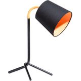 Tafellamp zwart oranje metaal 42 cm tripod basis modern designer nachtlampje