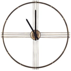 Wandklok Metaal Goud ø 64 cm Metallic Look Oud Goud Antiek Goud Rond Minimalistisch Retro