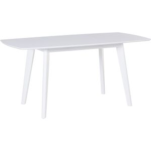 Eettafel wit hout poten 120 - 160 x 80 cm rechthoekig Scandinavisch stijl