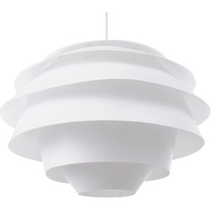Hanglamp witte plastic bolvorm decoratief modern