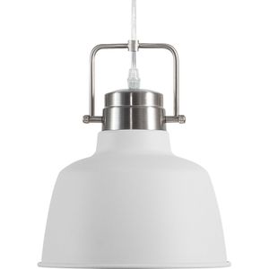 Plafondlamp wit metaal 179 cm hanglamp lampenkap industrieel