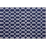 Vloerkleed blauw/wit polyester 140 x 200 cm geometrische vormen modern