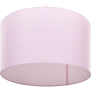 Hanglamp chic roze stof trommel lampenkap plafond 1-lichts