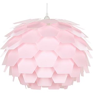 Hanglamp roze plastic dennenappel bol lampenkap