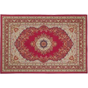 KARAMAN - Laagpolig vloerkleed - Rood - 160 x 230 cm - Polyester