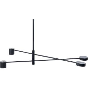 Hanglamp 4-lichts zwart metalen frame minimalistisch modern woonkamer slaapkamer