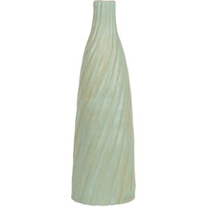 Decoratieve vaas lichtgroen terracotta 54 cm gedraaid minimalistisch scandinavisch