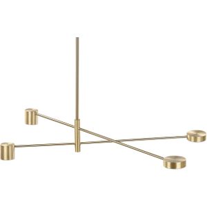 Hanglamp 4-lichts goud metalen frame minimalistische moderne woonkamer slaapkamer