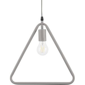 Plafondlamp grijs metaal 183 cm driehoekige lampenkap hanglamp industrieel