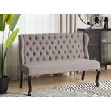 Tweezitsbank - Bruin - Stof - Polyester