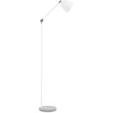 Staande lamp wit metaal 165 cm beton basis verstelbare arm verstelbare lampenkap industrieel