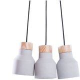 Hanglamp 3-lichts cluster grijs plafond industrieel