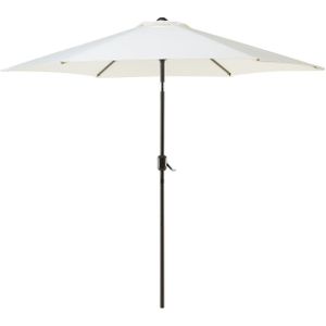 Parasol licht beige polyester aluminium ⌀ 270 cm terras balkon tuin