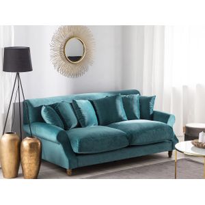 Tweezitsbank - Blauw - Fluweel - 2 Personen