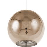 Hanglamp goud glas ronde bol vorm 1 licht modern