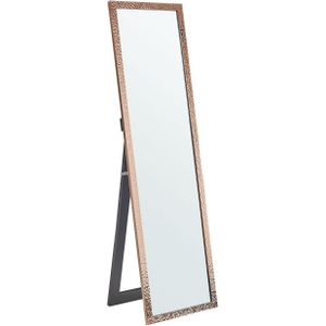 Staande Spiegel Koper Glas Syntetisch Materiaal 40 x 140 cm met Standaard Modern Ontwerp Decoratief Frame