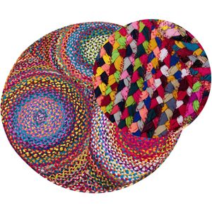 LADIK - Laagpolig vloerkleed - Multicolor - 140 cm - Katoen