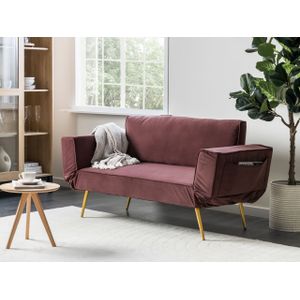 SAARELA - Slaapbank - Roze - Fluweel